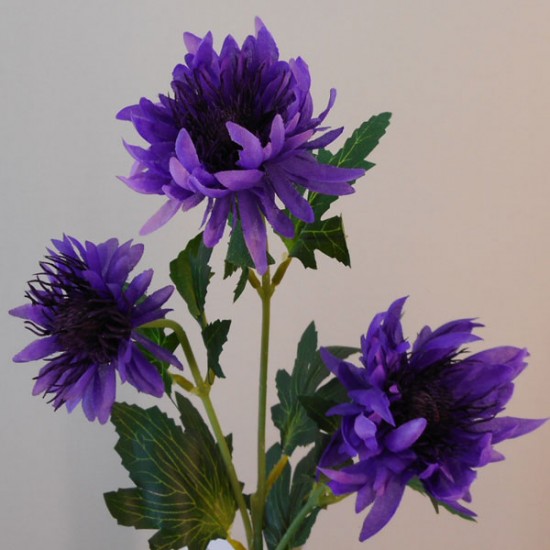 Artificial Silk Cornflowers Large Purple 65cm Artificial Flowers